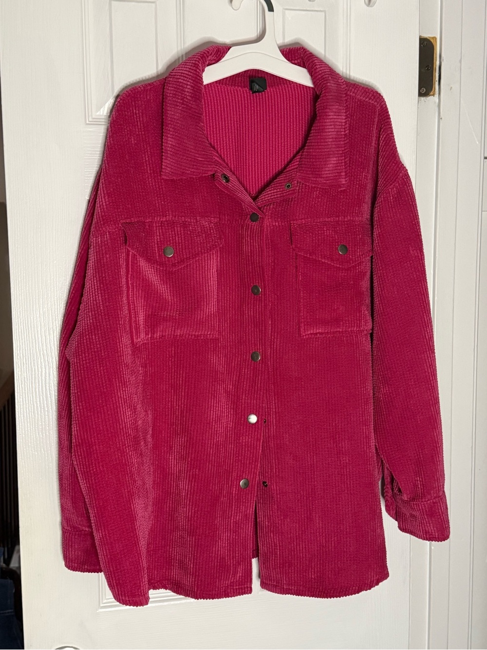 wild fable Fuchsia Corduroy Teddy Shacket
